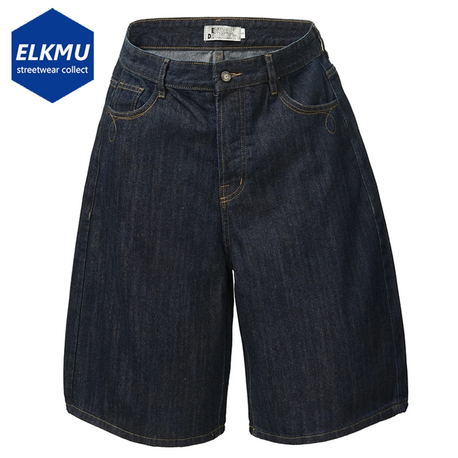 Summer Men Denim Shorts Streetwear Harajuku Hip Hop Jeans Shorts Casual Loose Denim