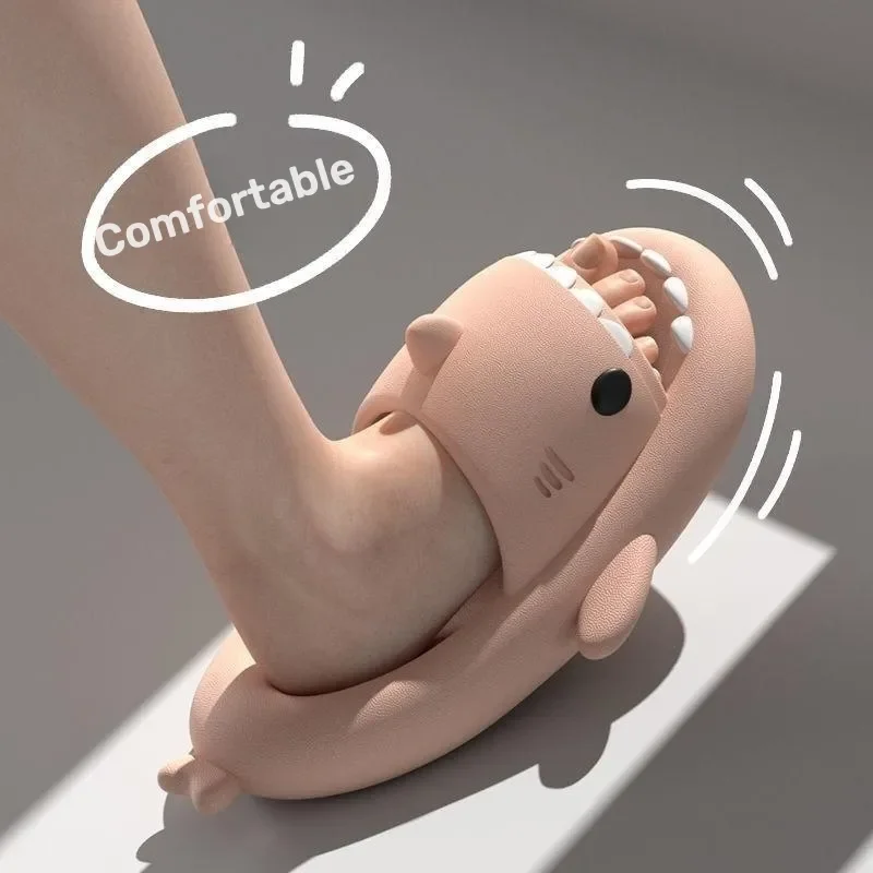 Slippers Sandals Shoes New Summer Shark Slippers Women Slides Men Bathroom Flip Flops Home Anti-Skid Flat Outdoor Children's Funny