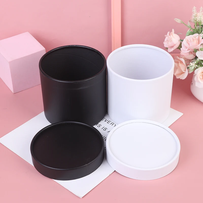 Gift Boxes 12*12cm Round Flower Paper Boxes Lid Hug Bucket Florist Gift Packaging Box Portable Gift Candy Bar Boxes Party Wedding Supply