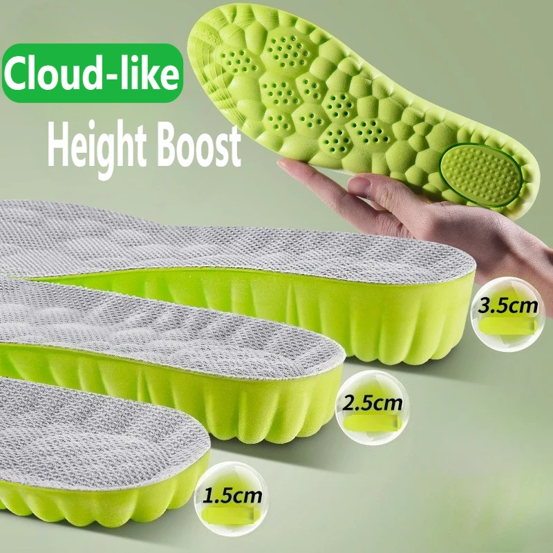 1Pair Height Increase Insoles Breathable Anti-Odor Insole Shock Absorbing...