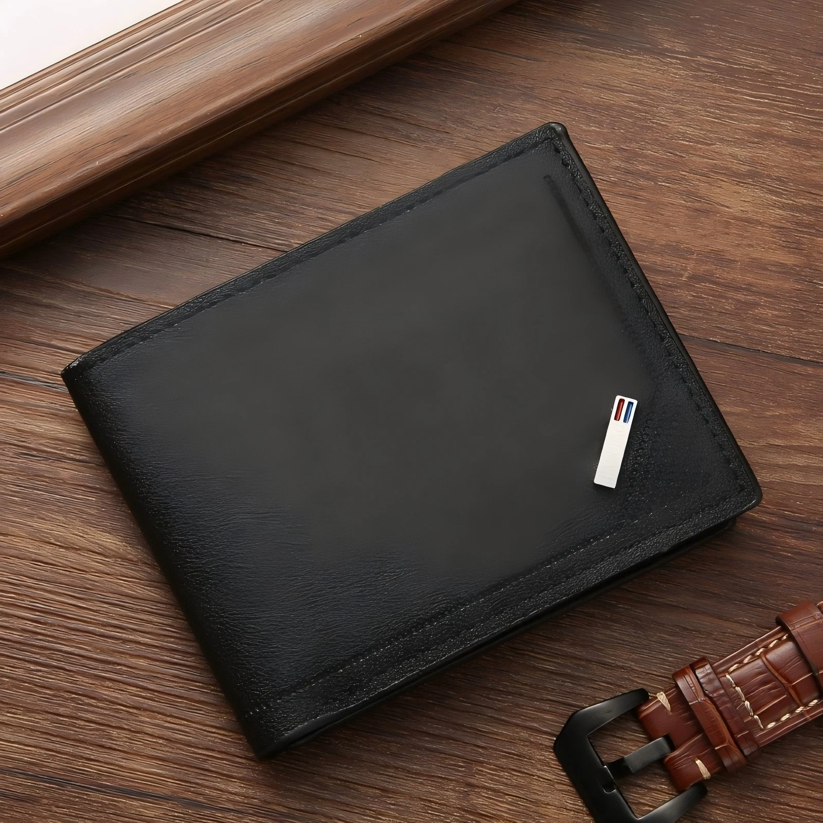 Slim Wallets for Men Money Clip Men's Youth Luxury Short Leather Card Holder Thin Minimalist Bifold Man Wallet - 6