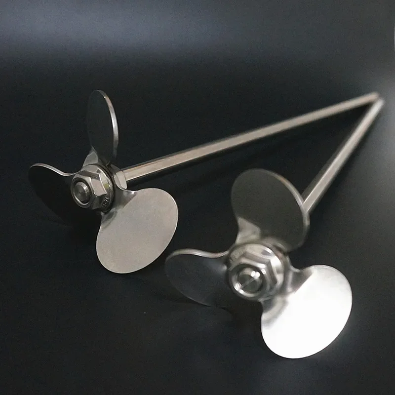 Lab Stainless Steel Three-leaf Paddle Stirrer Three Blade stirring Dispersing Rod with Nut Blade and Rod Choose Separetly 1pcs