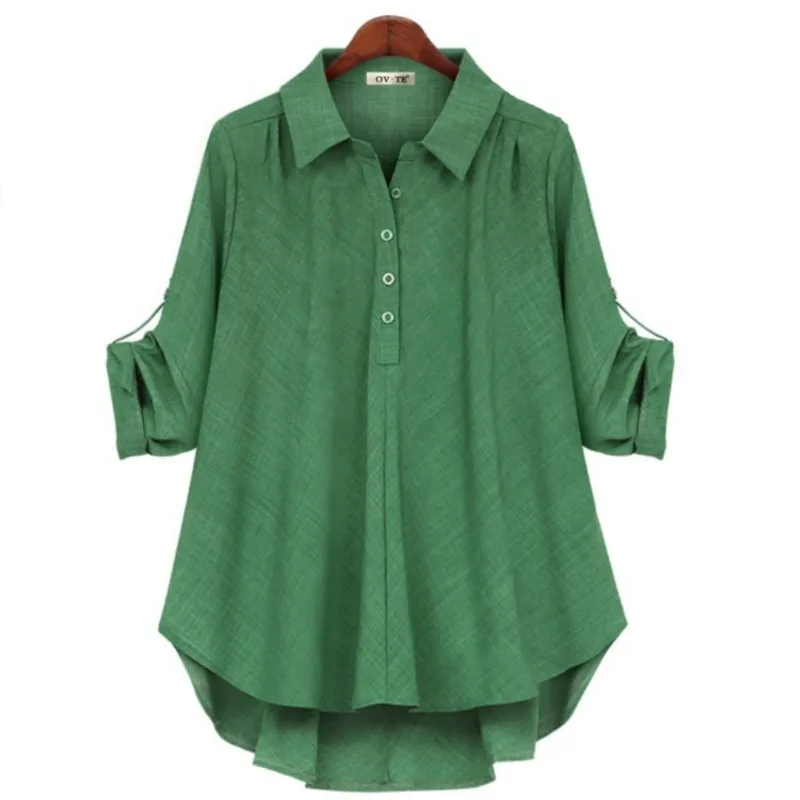 

Leisure And Comfortable Button 2023 Spring/Summer Women's Fashion Solid Color Shirt Loose And Slim Medium Length Top