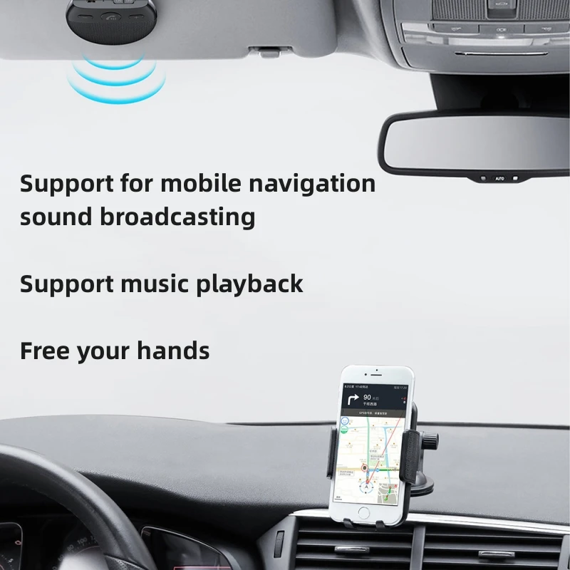 Bluetooth Handsfree Car Kit with Voice Reminder and Multipoint Connection