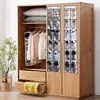 24 Grids Wall-Mounted Sundries Shoe Organiser Fabric Closet Bag Storage Rack Mesh Pocket Clear Hanging Over The Door Cloth Box 5