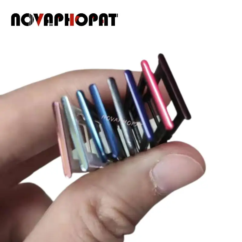 

Novaphopat 10PCS Brand New SIM Card Tray For Vivo Y12 Y15 Y17 Y75 Sim Holder Slot Adapter Reader
