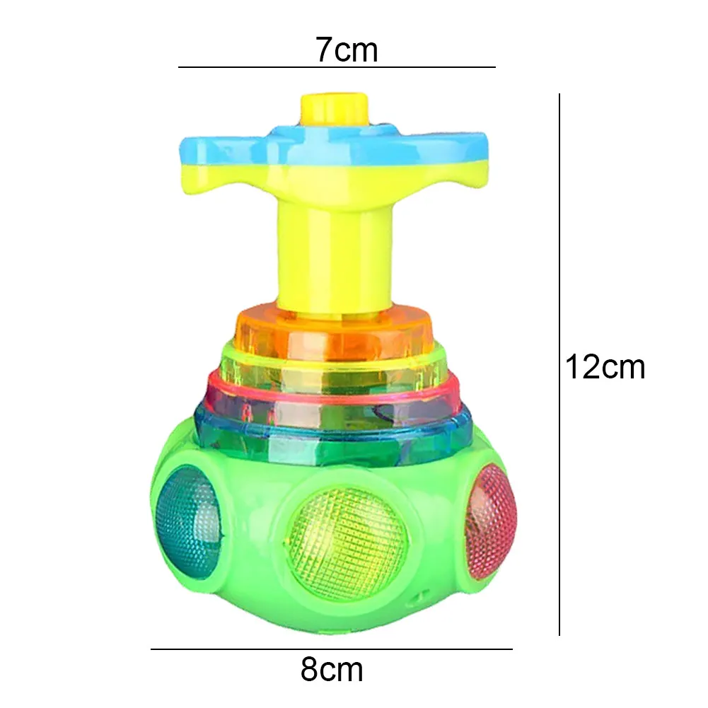 Gyro Toy Colorful Flashing Gyro Music Spinning Toy With Launcher Funny  Ejection Toy Smooth for Children Gifts Kids Party Toys