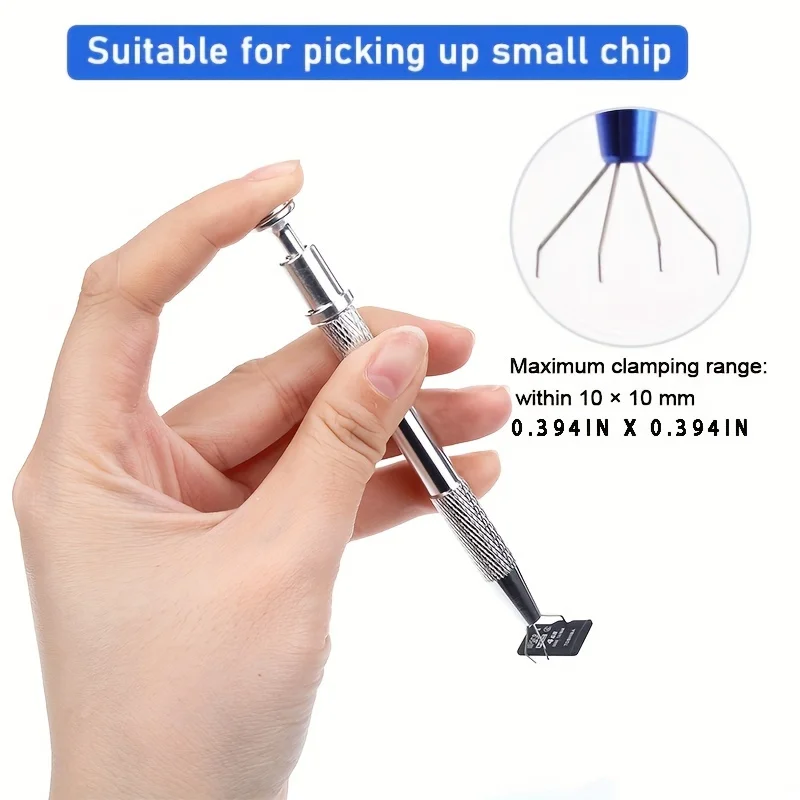 4-Claw Pick Up Tool Piercing Ball Grabber Jeweler's Pickup Holder Grabber Claw for Ic Chips Electronic Component
