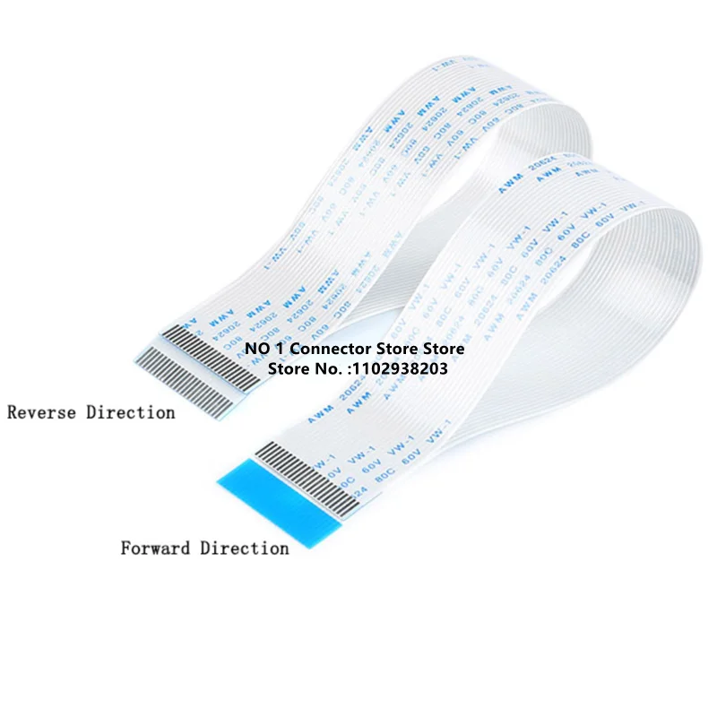 10PCS Multiple lengths Flat flexible cable FFC FPC LCD cable AWM 20624 80C 60V VW-1 FFC-1.0MM/FPC-0.5MM LCD connector flat cable