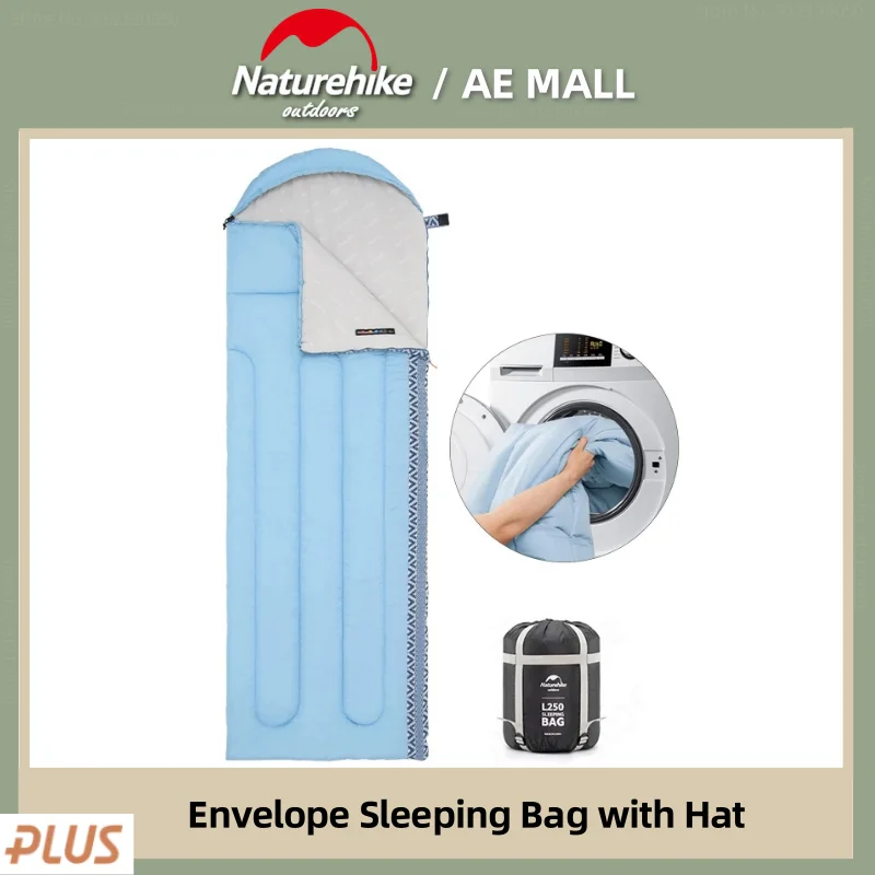

Naturehike New Outdoor Travel Envelope Style Splicable Cotton Sleeping Bag Camping Comfortable Ultra Light Portable Sleeping Bag
