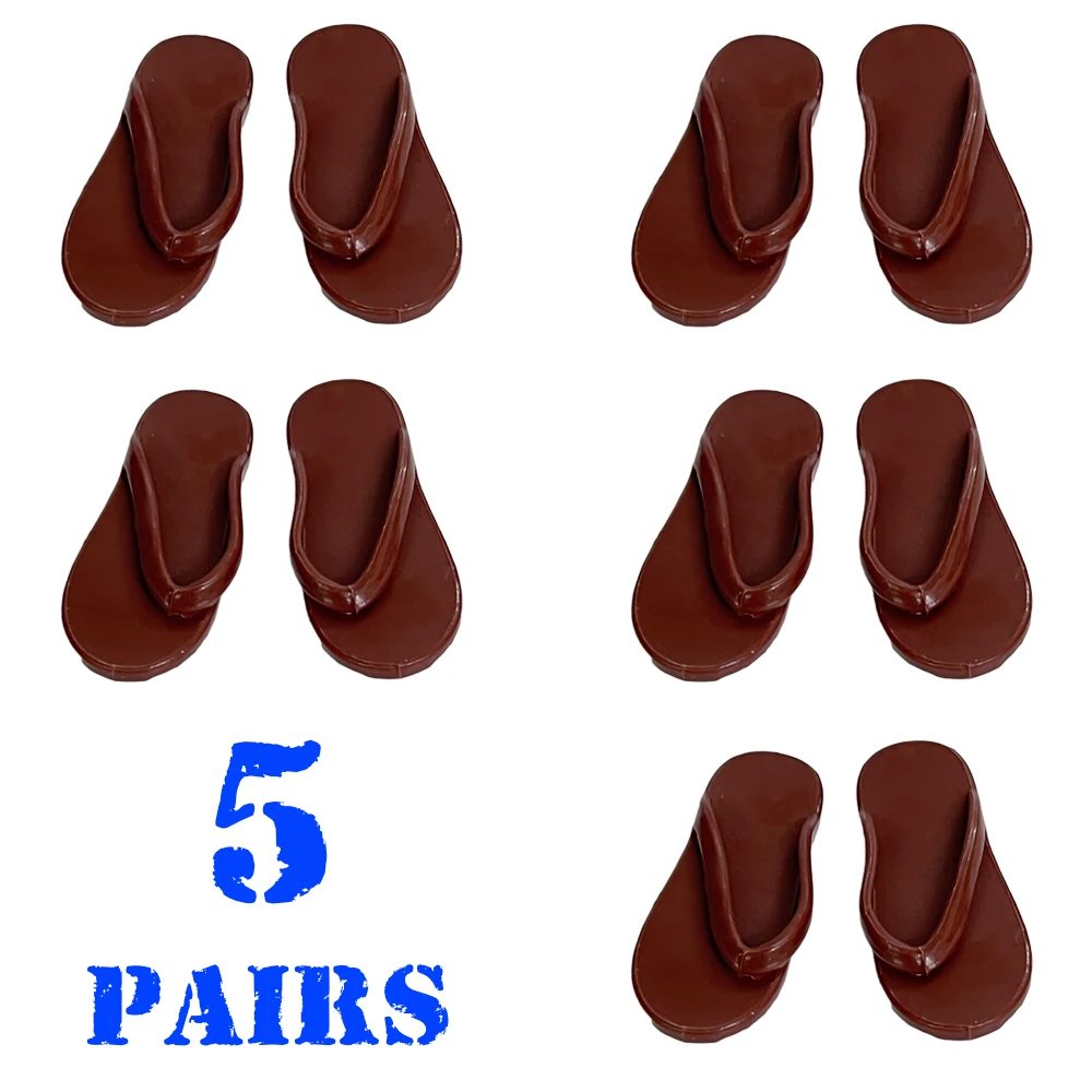 Nk 5 Paia Prince Fashion Brown Shoes Pantofole Sandali Casual Per Barbie Doll Accessori Boy Friend For Ken Doll Gift Giocattolo Fai Da Te