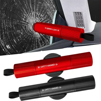 2 In 1 Car Safety Hammer Auto Emergency Glass Window Breaker Seat Belt Cutter Life-Saving Escape Car Emergency Tool 1
