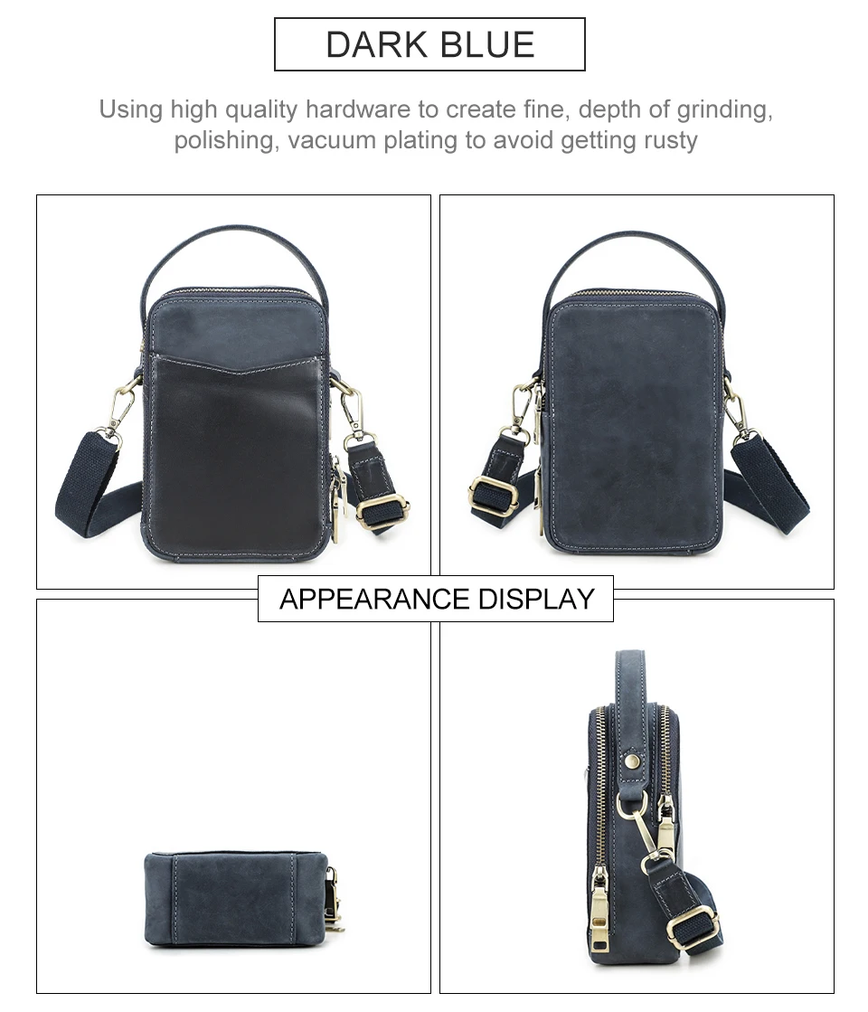 CONTACT'S männer Tasche Designer Echtes Leder Männer Kleine Schulter Tasche Vintage Umhängetasche Messenger Männlichen Geldbörse Telefon Taschen Handtasche – Detail 21