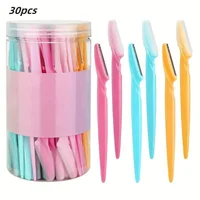 30/12/10 Pcs Random Color Set Multipurpose Eyebrow Razor Tools And Facial Razor With Precision Cover,Safety 1