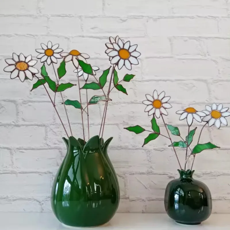 

Stained Glass Daisy Flowers Bouquet Everlasting Daisy Flowers Stained Glass Daisy Flower Window Home Decor