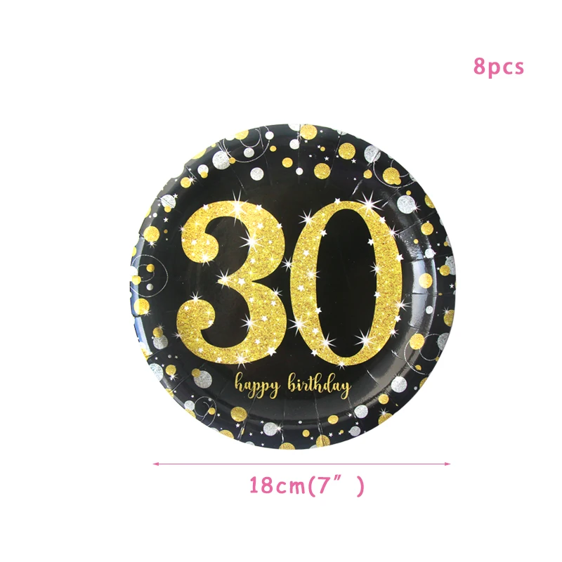 Disposable Tableware 30 40 50 60 Years Anniversary Party Set