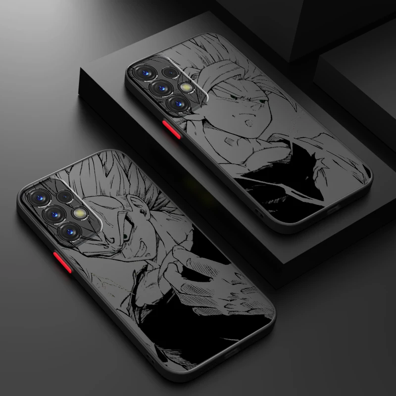 Comic Art D-Dragon Ball Goku Smerigliato Traslucido Per Samsung A53 A52 A33 A32 A51 A71 A21S A13 A73 A50 A22 A12 5G Indietro