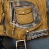 Tailor Brando Authentic! J-151 High Quality Japanese Hyogo Cowhide Stitching 22OZ Oil Qax Canvas Retro Motorcycle Vest 4