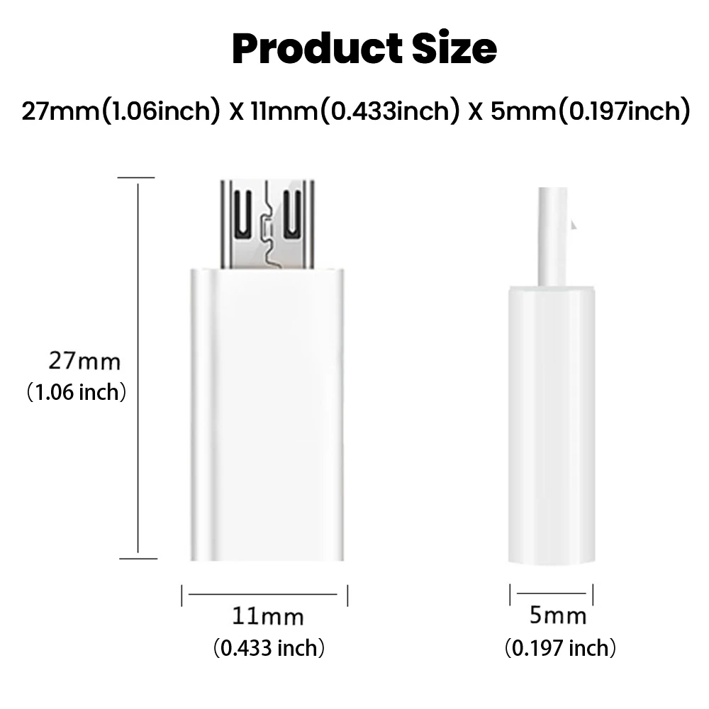 Elough 1/2/5/10PCS Type-C 모바일 어댑터 Type-C 회전형 마이크로 USB 여성용 데이터 케이블 고속 충전 케이블 OTG 어댑터
