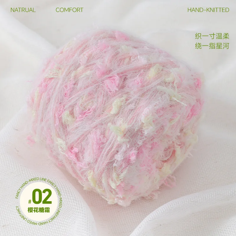 100g 모헤어 울 핸드 블렌드 원사 그린 롱헤어 청키 원사 DIY 뜨개질 코바늘용 부드러운 스프링 원사 수제 공예용