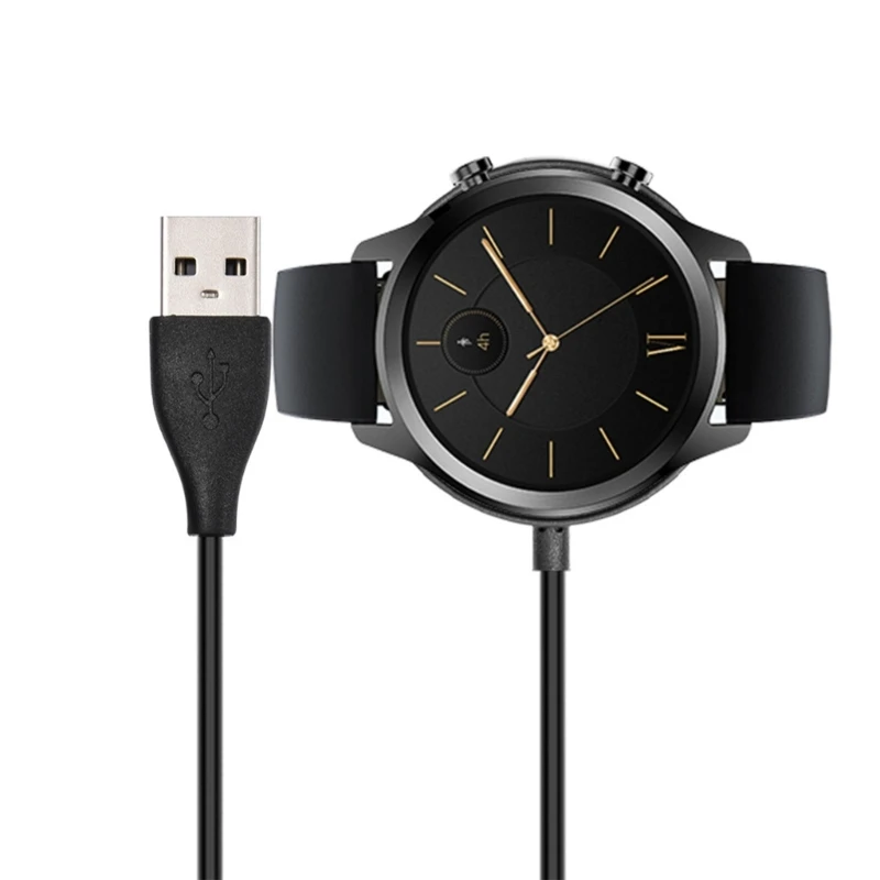 휴대용 USB 고속 데이터 충전기 베이스 크래들, Ticwatch Pro C2 E2 S2 교체 시계 팔찌 충전 도크 케이블, 100cm