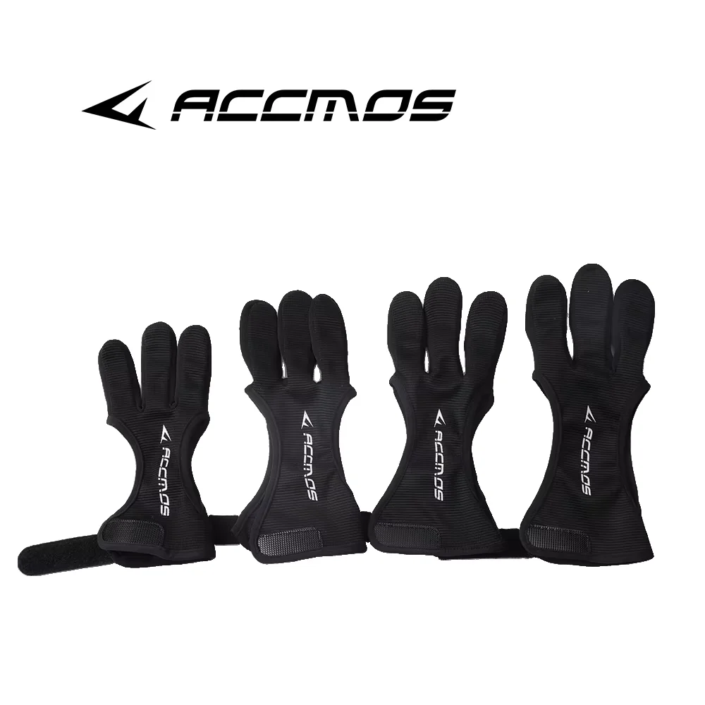 3 Fingers Breathable Outdoor Archery Shooting Hand Guard Protector S/M/L/XL finger gloves archery finger guard