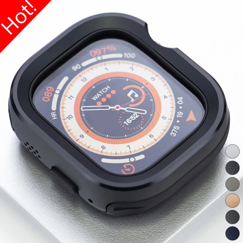 Premium Protective Case for Apple Watch – Sleek Aluminium-Titanium Bezel with Durable TPU Cover