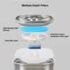 1pc  cat water dispenser stainless steel automatic pet water dispenser with visible water level window, 6