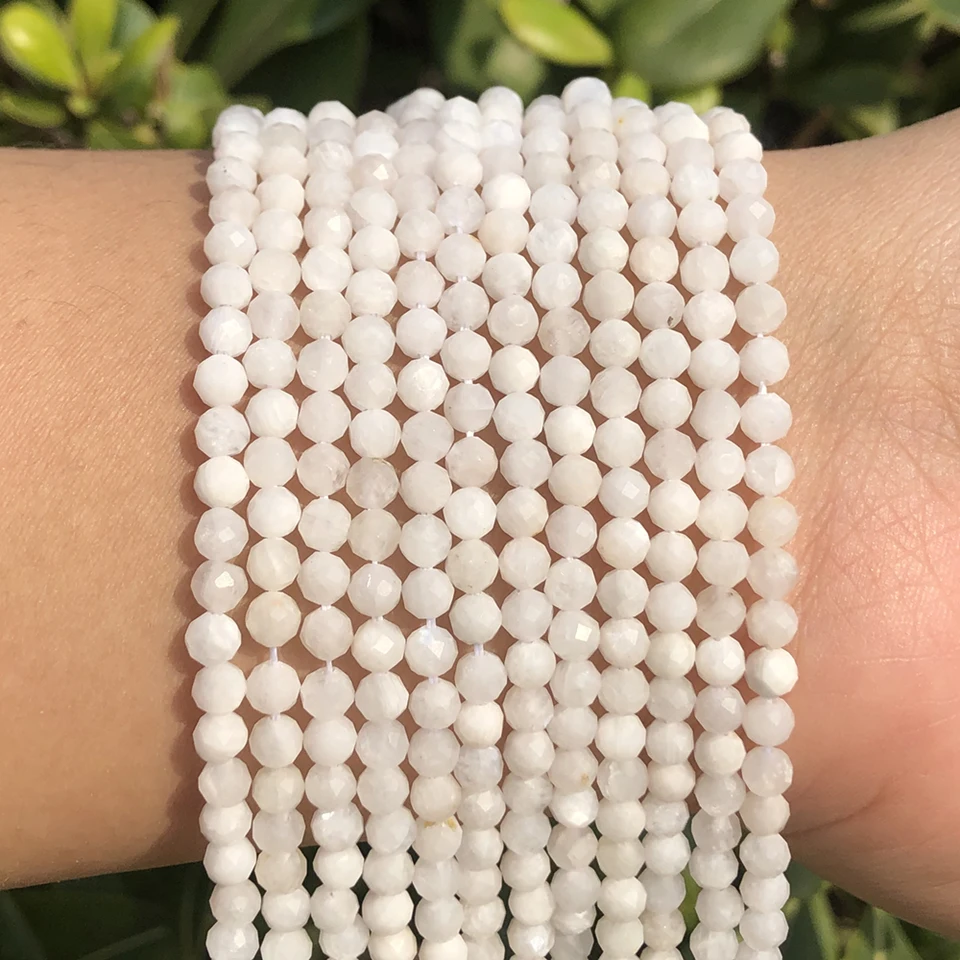 Natürliche Mondstein Perlen 8mm - 47 Stück Für Schmuckherstellung