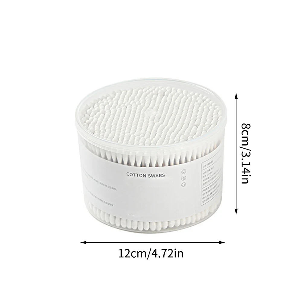 500PCS Disposable Cotton Swab Box With Double End Round Head For Makeup And Makeup Removal Daily Cleaning Pet Care Multi-purpose 6