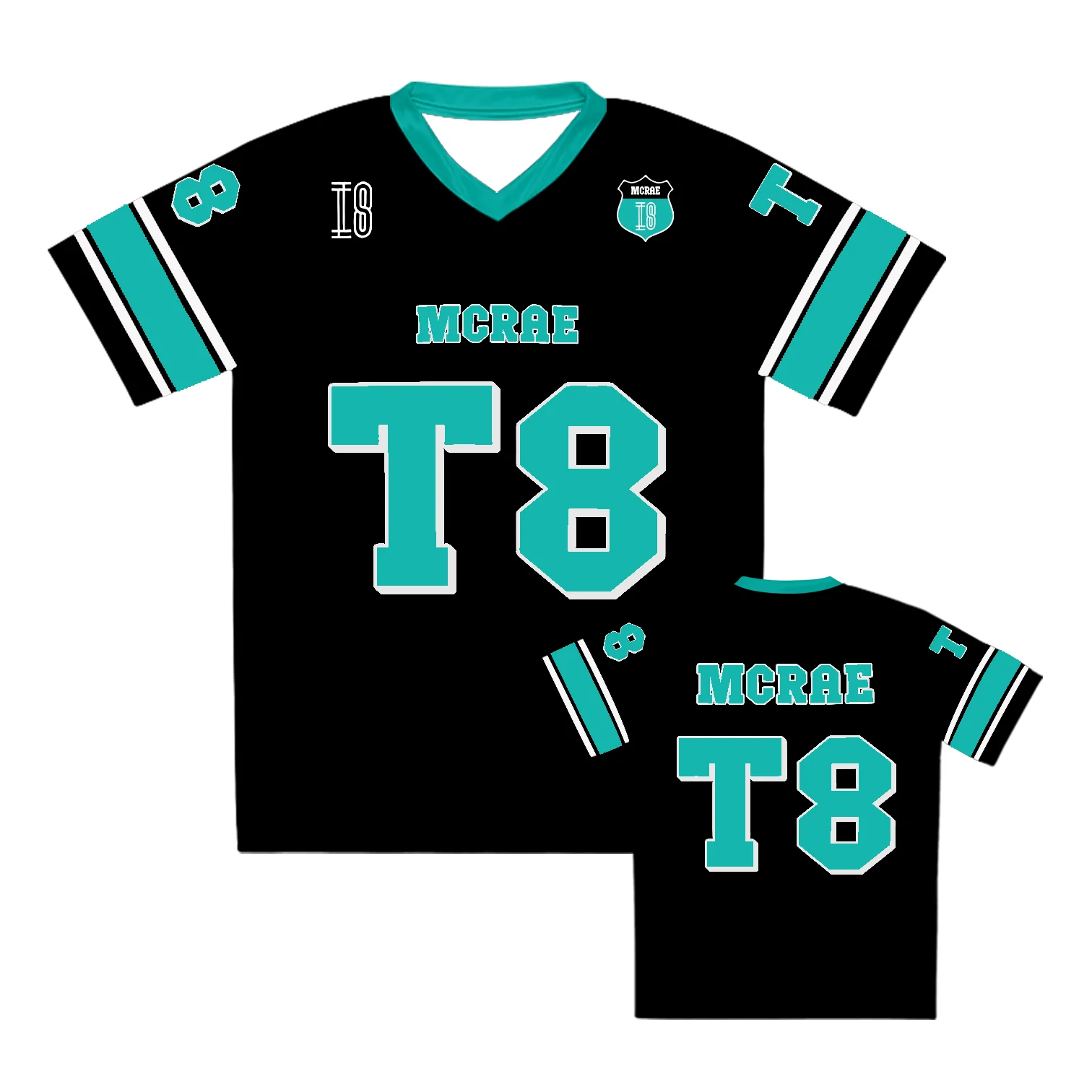 Tate McRae Jersey Spring/Summer Season Men's and Women's Sportswear T8 McRae Football Jersey V-Neck Kid T-Shirt y2k clothes