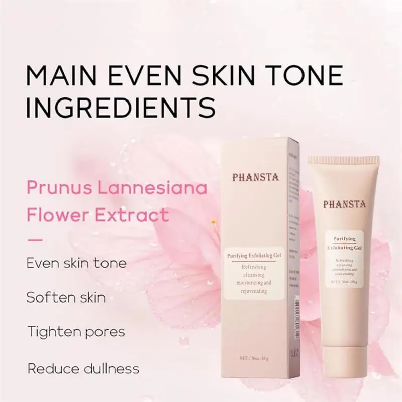 Purifying Exfoliating Gel Gentle Exfoliating Facial Cleanser Facial Scrub Moisturizing Nourishing Repair Cleans Dirt Oils 1PC For Facial Scrub Balls Tanning Spray