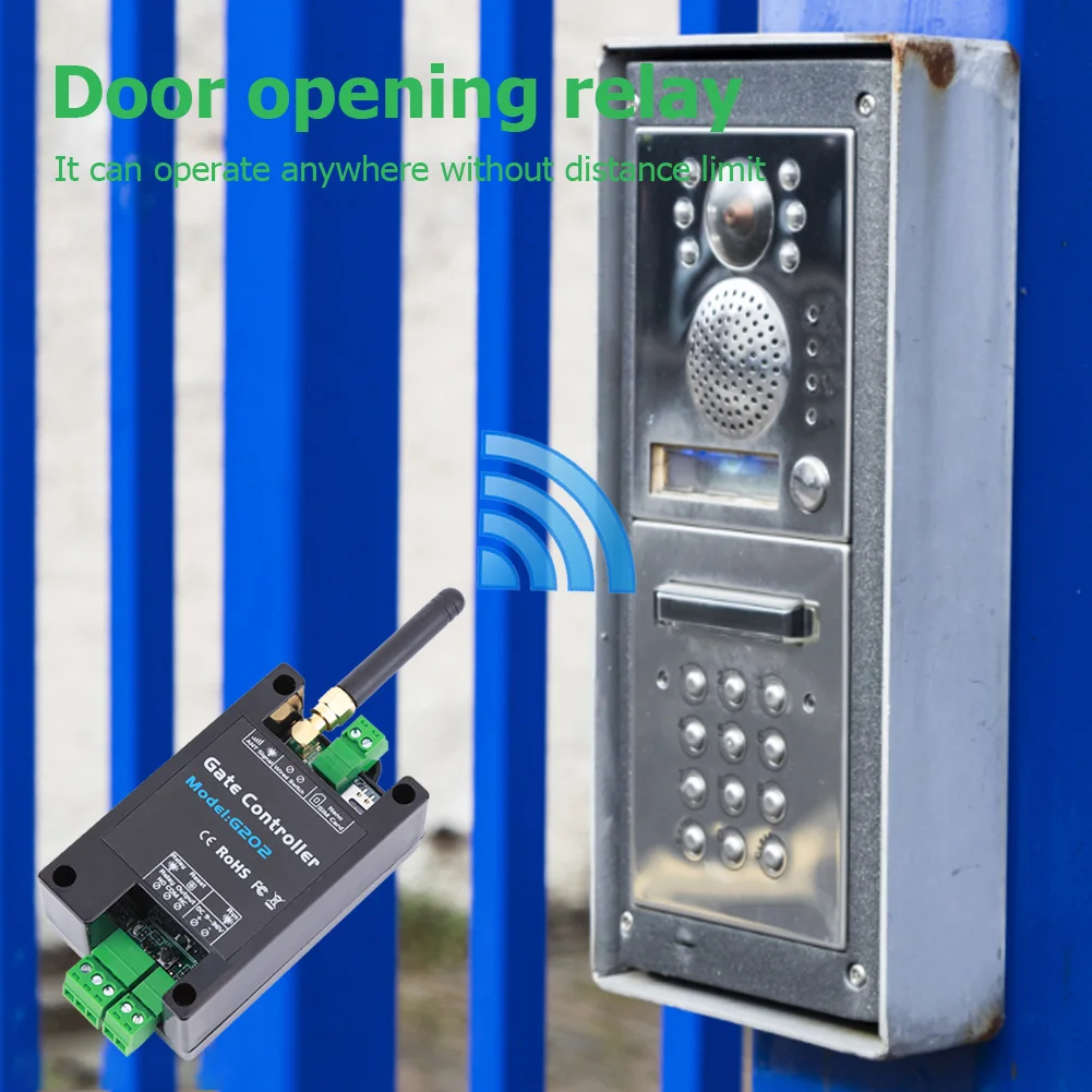 G202 2G/4G Remote Control 200 Users GSM Gate Opener Relay Switch Wireless Door Opener 850/900/1800/1900MHz door access control switch,wireless door opener
