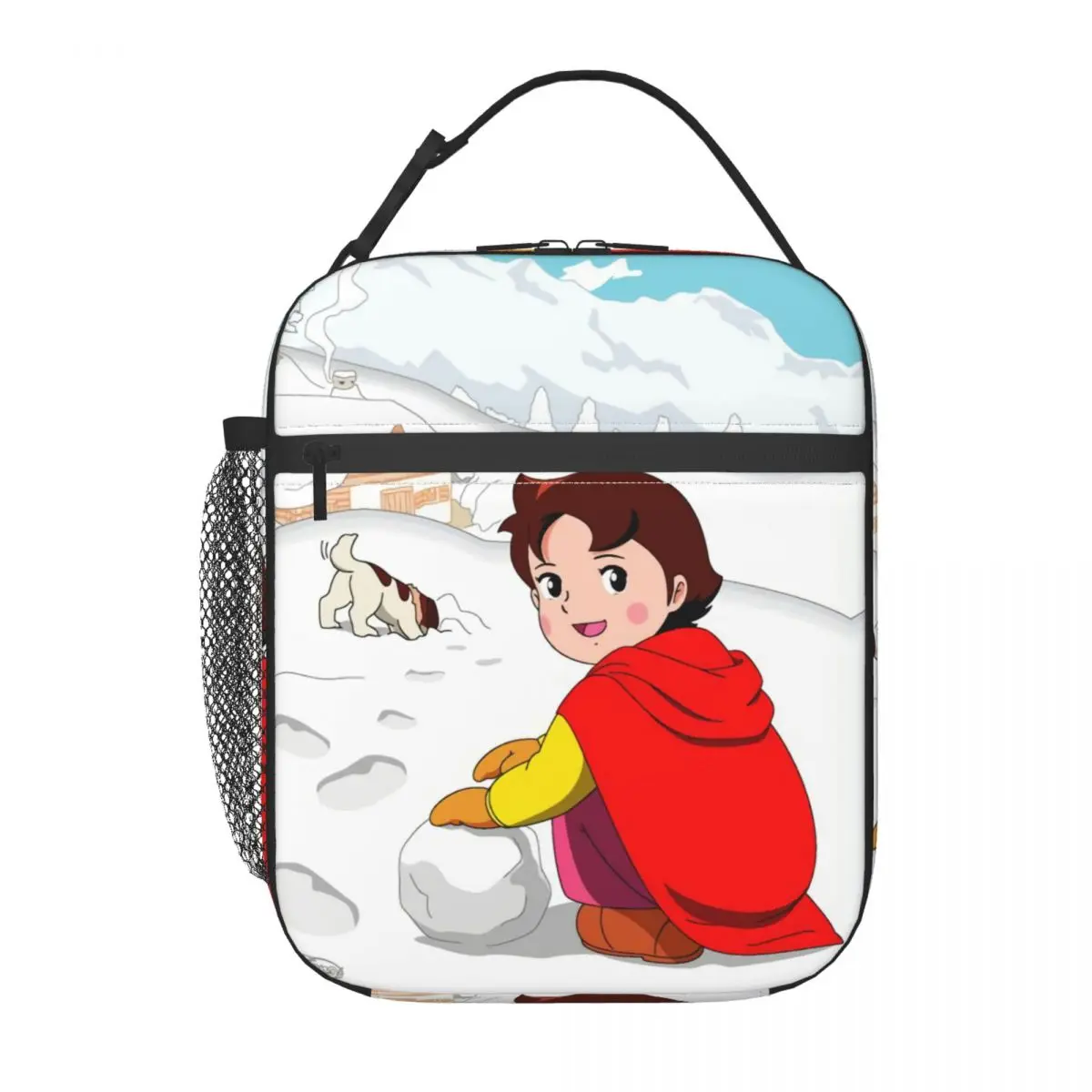 Cartoon Anime Alps Heidi Funny Insulated Lunch Bag for Women Portable Mountain Girl Thermal Cooler Lunch Tote Office Work School