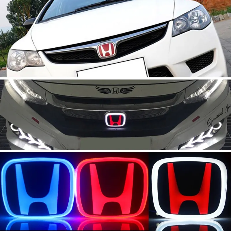 PMMA Car LED Emblem for Honda Accord Odyssey Civic CRV Inspire Amaze Vezel Front Rear Trunk