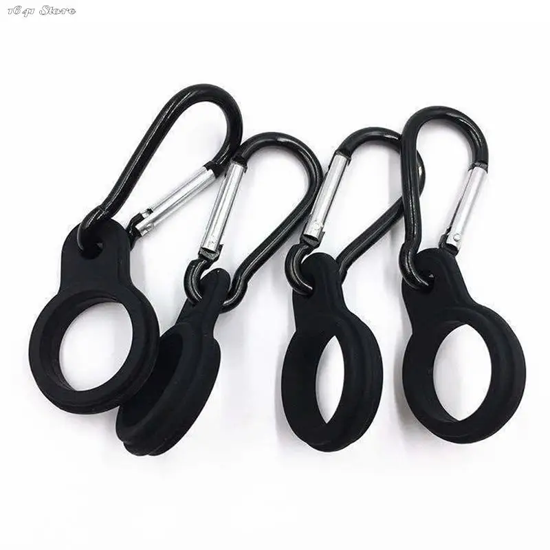 

1PC High Quality Aluminum Sports Kettle Buckle Outdoor Carabiner Water Bottle Holder Rubber Buckles Hook Camping Hiking Tool