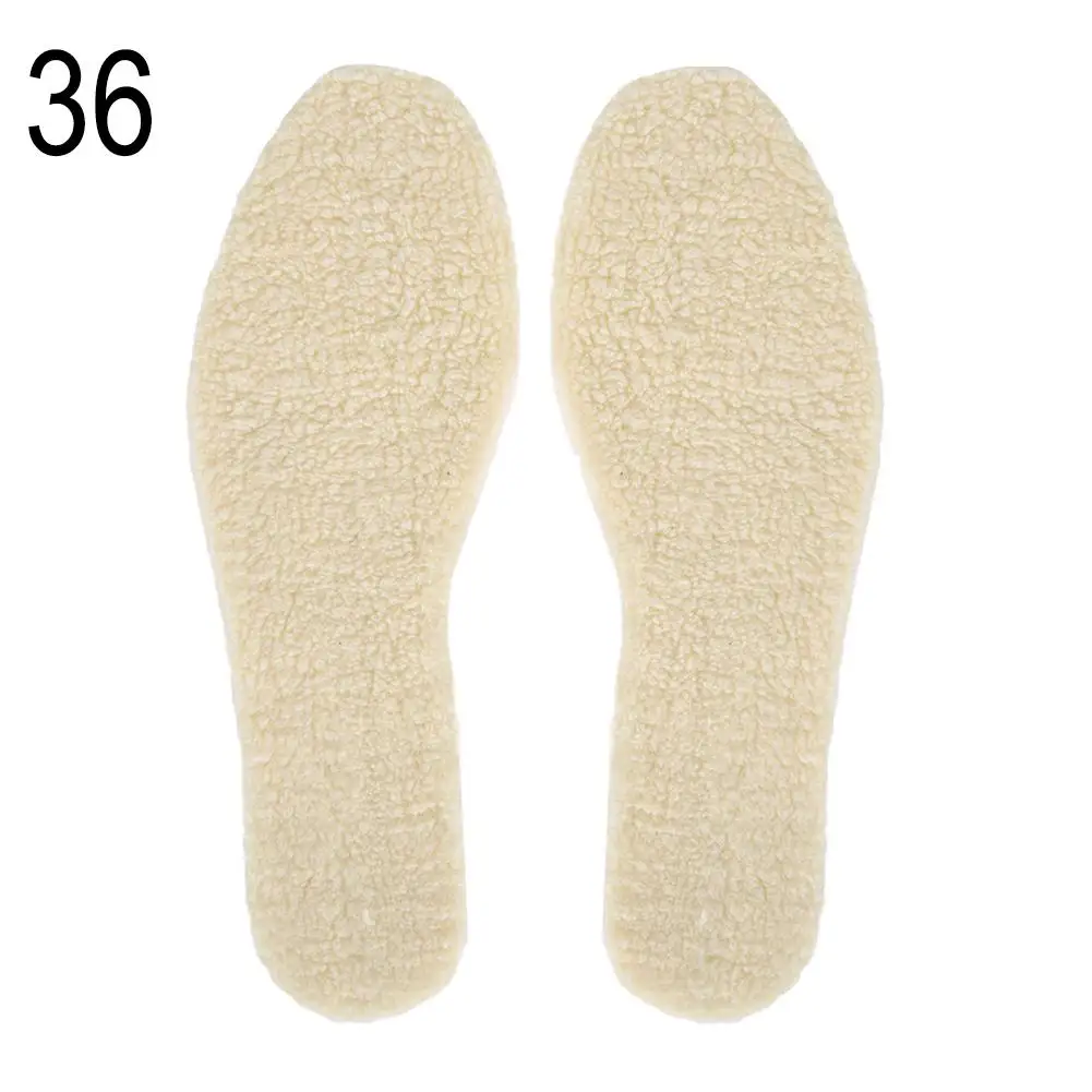 Natural Lamb Fleece Insoles Winter Keep Warm Insole Thicken Cashmere Shoes Insert Thermal Shoe Pads 1pc for Men Women I8T4