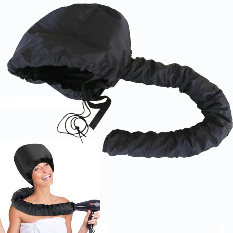 Portable Hair Perm Soft Hair Drying Cap Bonnet Hood Hat Blow Dryer Attachment Dry Cream Cap Satin Bonnets