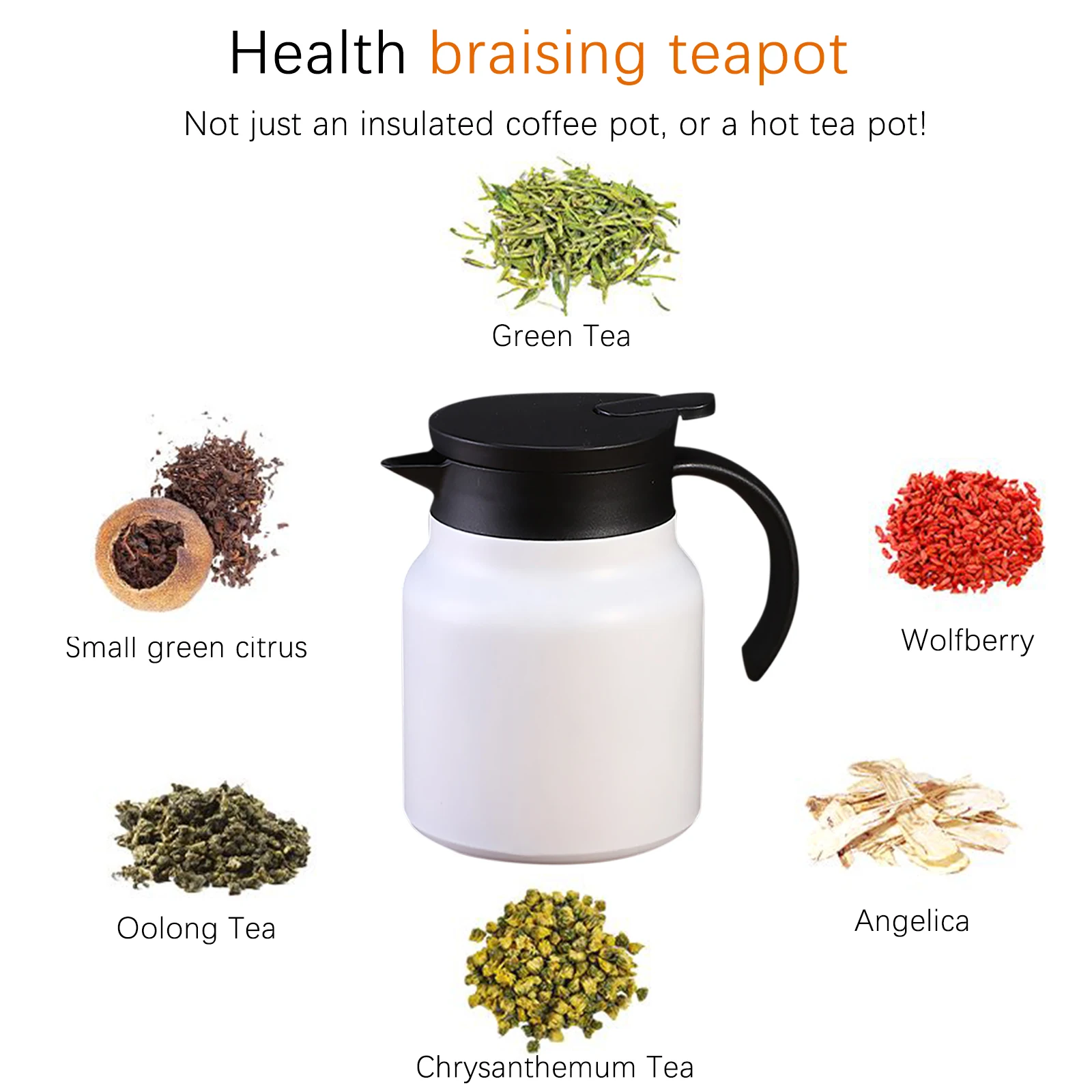 Vacuum Flask Tea Pot Marine Grade Stainless Steel 1000Ml