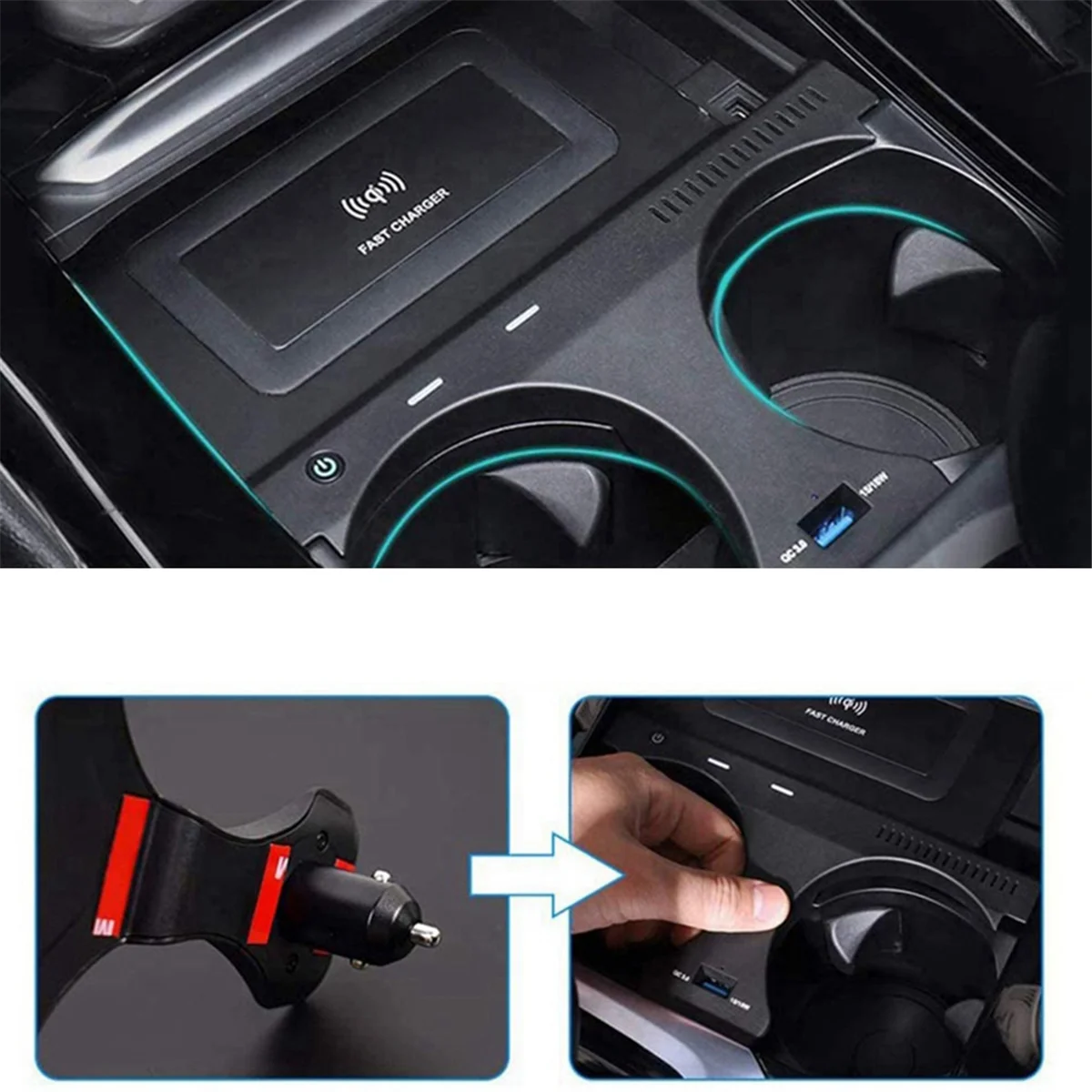 ڵ Qi    ÷Ʈ ޴ ġ ׼, BMW X3 X4 2019 2020 2021 2022 
