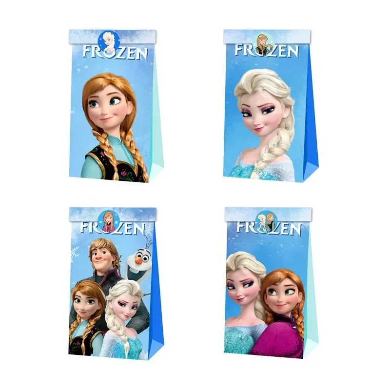 

Disney Frozen 2 Elsa Anna Princess Anime Cartoon Figure Toys Gift Bag Candy Bag Birthday Party Kraft Paper Bag Children's Gifts