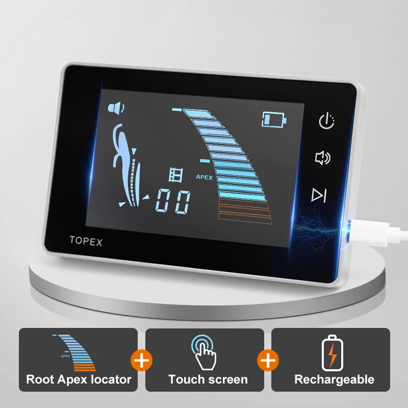 Dental Endodontic Root Apex Locator Root Canal Rechargeable Battery LCD Screen Apical Locator Instrument Tool