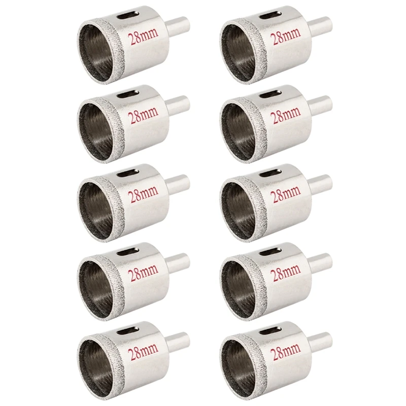 

10 Pcs 28Mm Tile Glass Ceramic Hole Saw Diamond Coated
