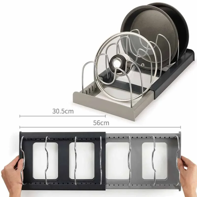 

Holder Accessories Storage Lid Pan Rack For Organizer Cabinet Pans s Pot Kitchen