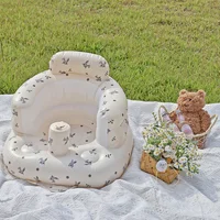 Infant Shining Baby Inflatable Sofa Children Puff Portable Bath Chairs PVC Multifunctional Seat Practice Sitting Bath Stool 2