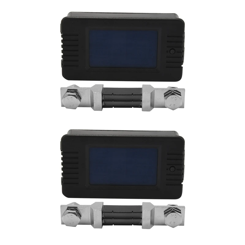 

AT35 2X Multifunction Battery Monitor Meter,0-200V,0-300A (Widely Applied To 12V/24V/48V RV/Car Battery) LCD Display