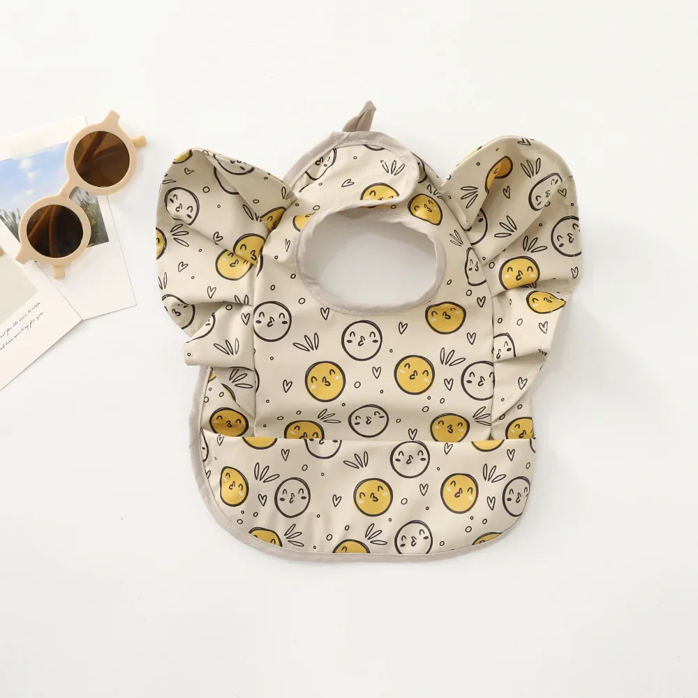 Description Picture 5 of itemChildren Feeding Aprons Waterproof Non Sleeve Baby Bib with Pocket Infant Full Cover Anti-dirty Saliva Bib Baby Burp Cloth Smock