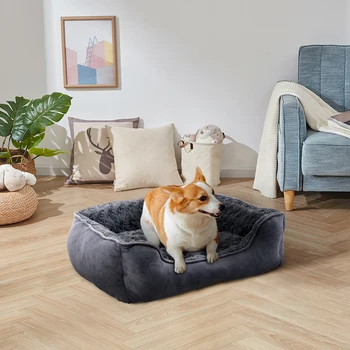 Tieker Comfortable Pet Bed Dog Bed Plush Cat and Dog Bed Home Pet Sofa Pet Bed Non-slip Bottom