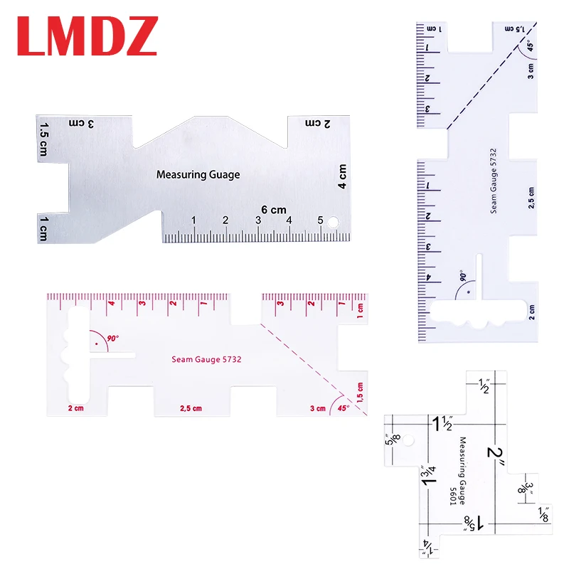 

LMDZ 1 Piece Seam Measuring Gauge Metal Quilting Tailor Ruler Sewing Ruler for Home DIY Patchwork Quilting Craft Accessories