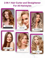 Lisseur et sèche-cheveux combinés 2-en-1 - Fer à lisser chauffant à ions négatifs pour un coiffage rapide et durable à domicile ou en salon 5
